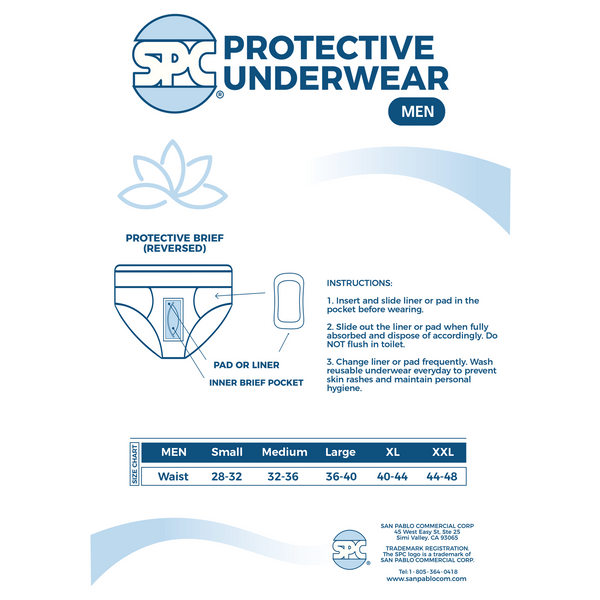 SPC Men’s Reusable Cotton Incontinence Underwear