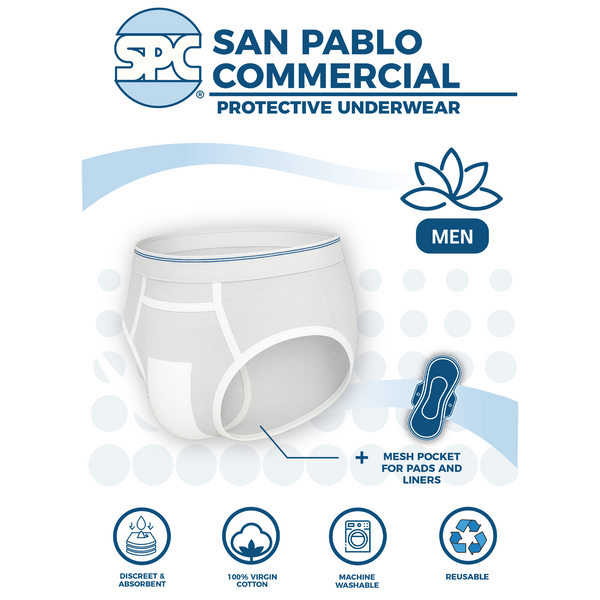 SPC Men’s Reusable Cotton Incontinence Underwear