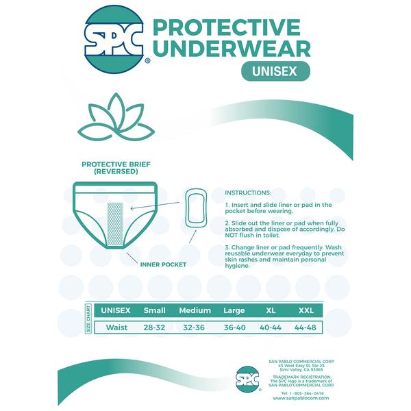 SPC Unisex Reusable Cotton Incontinence Underwear