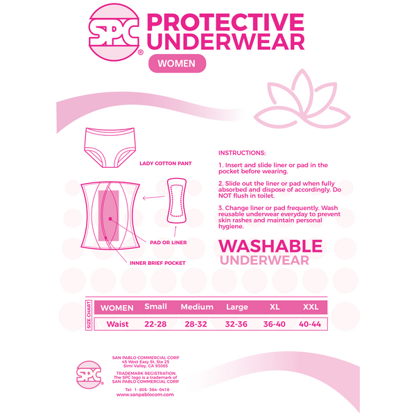SPC Women’s Reusable Cotton Incontinence Underwear