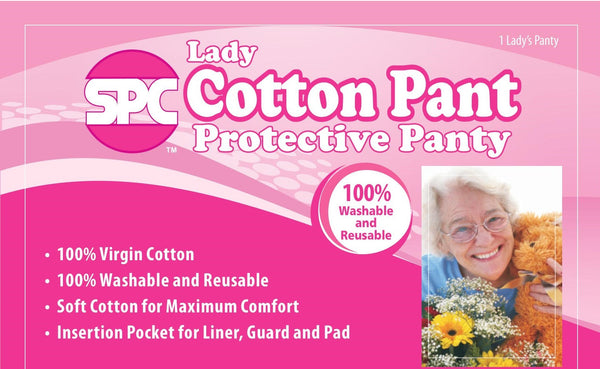 SPC Women's Incontinence Underwear, Cotton Reusable Panty